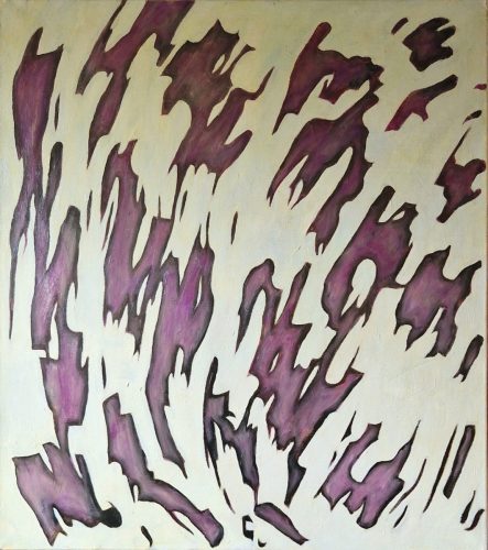 Paarse Vlakken, 95x110 cm