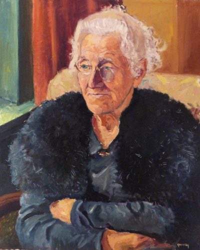 Hemke Ottema, 47 x 58 cm, ±1950, naar een foto uit de jaren 20 van de 20ste eeuw